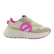 Beige Pink White Mode Sneakers