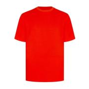 Orange Bomuld Crew Neck T-Shirt