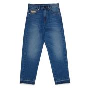 Vintage Blå Denim Bukser