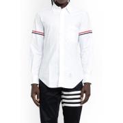 Klassisk Hvid Button-Down Skjorte med Signaturstriber