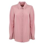 Silke Pink Skjorte Crepe de Chine