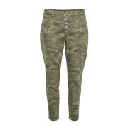 Cream Crpenora Twill 7/8 Pant Bukser 10609470 Sea Green Printed Camouflage