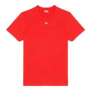 Herre T-shirt med rød D applikation