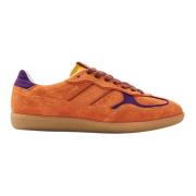 Orange Læder Sneakers