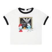 Smurfs Hvid Bomulds T-Shirt