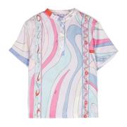 Multifarvet Iridescent Print Skjorte