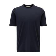 Marineblå kortærmet Ice Cotton T-shirt