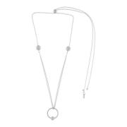 Tabitha Adjustable Multi Ball Necklace Silver Plating
