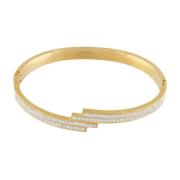 Joy Waterproof Multi Row Bangle CZ Clear 18K Gold Plating