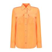 Silke Slim Flamingo Orange Skjorte