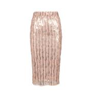 Pink Paillet Sheath Nederdel