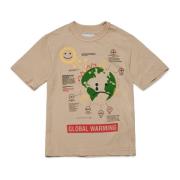 T-shirt med Global Opvarmning print