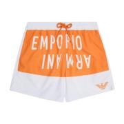 Hvide Logo Badeshorts - Shorty Stil