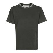 Broderet T-shirt med Krave