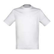 Hvid Optisk Jersey Lomme T-shirt