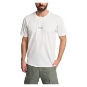 Hvid Kortærmet Bomuldst-shirt