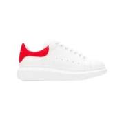 Hvide Oversized Sneakers med Rød Detalje