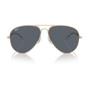 Stilfulde Aviator solbriller med blå linser