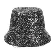 Sølv Sort Paliet Slør Hat