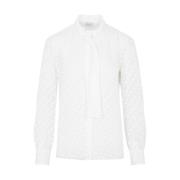 Luksuriøs Ivory Silkeblandet Top