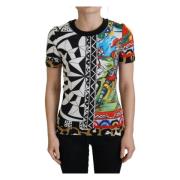 Luksus Multifarvet Bomuld Casual Tee