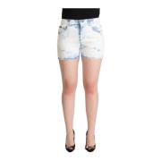 Elegant Hvid Denim Shorts