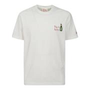 Portofino Hvid Bomulds T-Shirt med Print
