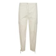 Hvide bomuld bukser med lommer