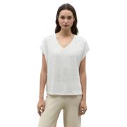 Arendal Off White Linned V-hals T-shirt