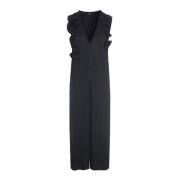 Sort Plisseret Jumpsuit Shibui Stil