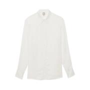 Hvid viskose skjorte med eksklusivt mønster