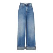 Klassiske Denim Jeans med Manchetter