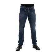 Denim Five Pocket Jeans Italiensk Fremstillet
