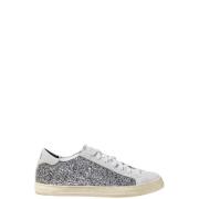 Glitter og Ruskind Hvide Sneakers