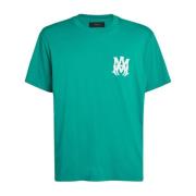 Grøn Logo T-shirt - 3D Rund Hals