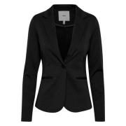 Sort Knappet Blazer Kvinders Mode