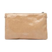 Beige Læder Hermy Clutch Taske