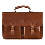 Luksus læder laptop satchel taske