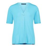 Feminin V-hals Bluse Skjorte