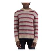 Stribet rundhals sweater