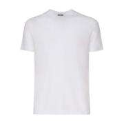 Hvid Bomulds T-shirt Korte Ærmer