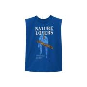 Blå Natur Elskere Skulderpude T-shirt