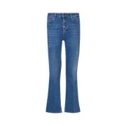 Højtaljet Crop Flare Jeans