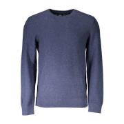 Blå Bomuld Crew Neck Sweater