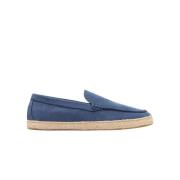 Blå Nubuck Espadrille Loafers