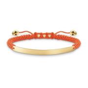 Orange Guld Armbånd Nylon 925 Sølv