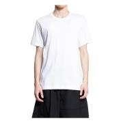 Hvid Strik T-shirt med Baglogo