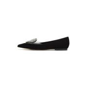 Elegant Flat Sole Ballerinas - Sort