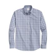 Aqua Tartan Regular Fit Cotton Poplin Friday Sport Skjorte med Button Down Krave