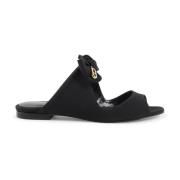 Flad Sandal med Bue Detalje